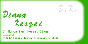diana keszei business card